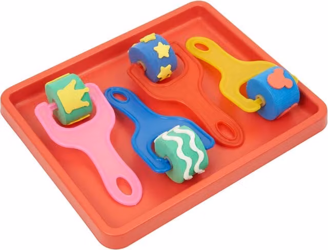 Crafty Club Multicolour Plastic Kids Paint Roller Tray Set