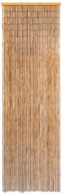 Berkfield Home Bamboo Insect Door Curtain in Brown, W: 56 cm, H: 185 cm – 1