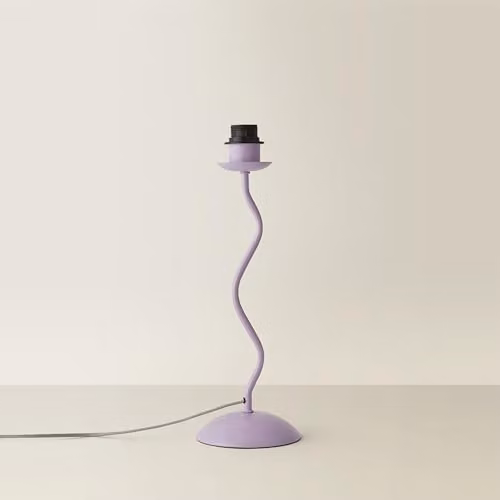 ValueLights Wiggle Modern Metal Table Lamp Base in Purple – 1