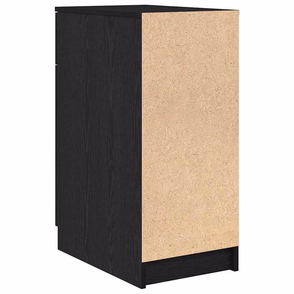 Berkfield Home Modern Desk Cabinet in Black Oak with Hinged Doors and Drawers, W/D/H: 33 x 50 x 75 cm – 6