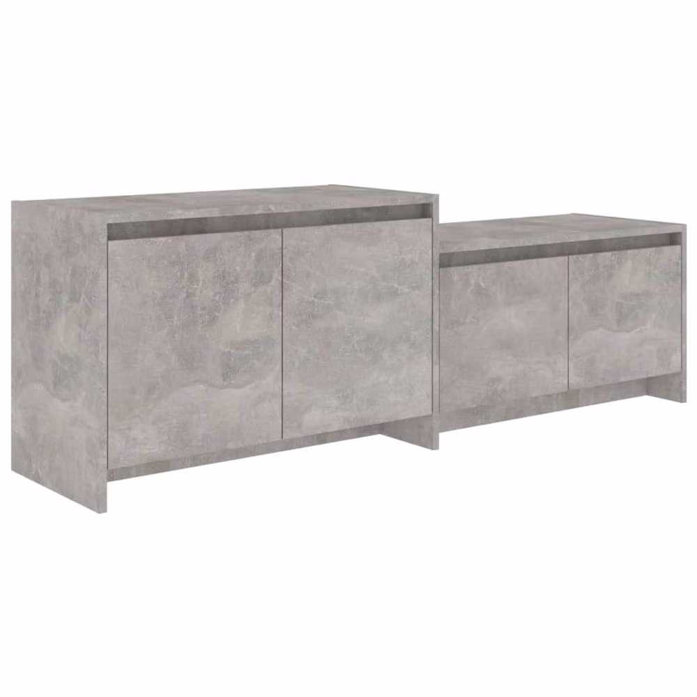 Berkfield Home Modern TV Cabinet in Concrete Grey, W/D/H: 146.5 x 35 x 50 cm – 2