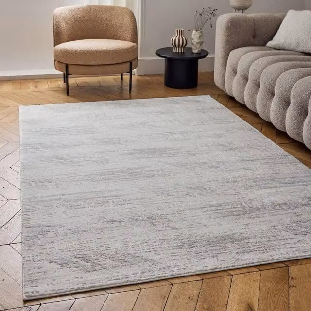 THE RUGS Carmel Abstract Area Rug, Ivory and Grey, W: 200 cm, D: 290 cm – 1