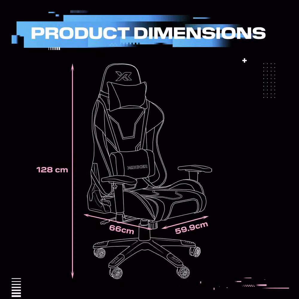 X Rocker Agility eSport Ergonomic Gaming Chair in Pink – 7