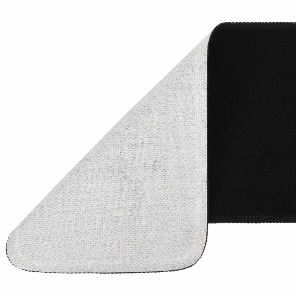 Berkfield Home Anti Slip Stair Mats, 15 Pack, Black Rectangular, W: 60 cm, D: 25 cm – 4