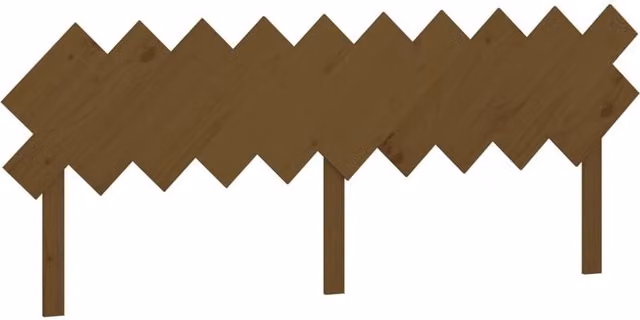 Berkfield Home Rustic Solid Pine Wood Bed Headboard in Honey Brown, W: 196 cm, D: 3 cm, H: 80.5 cm