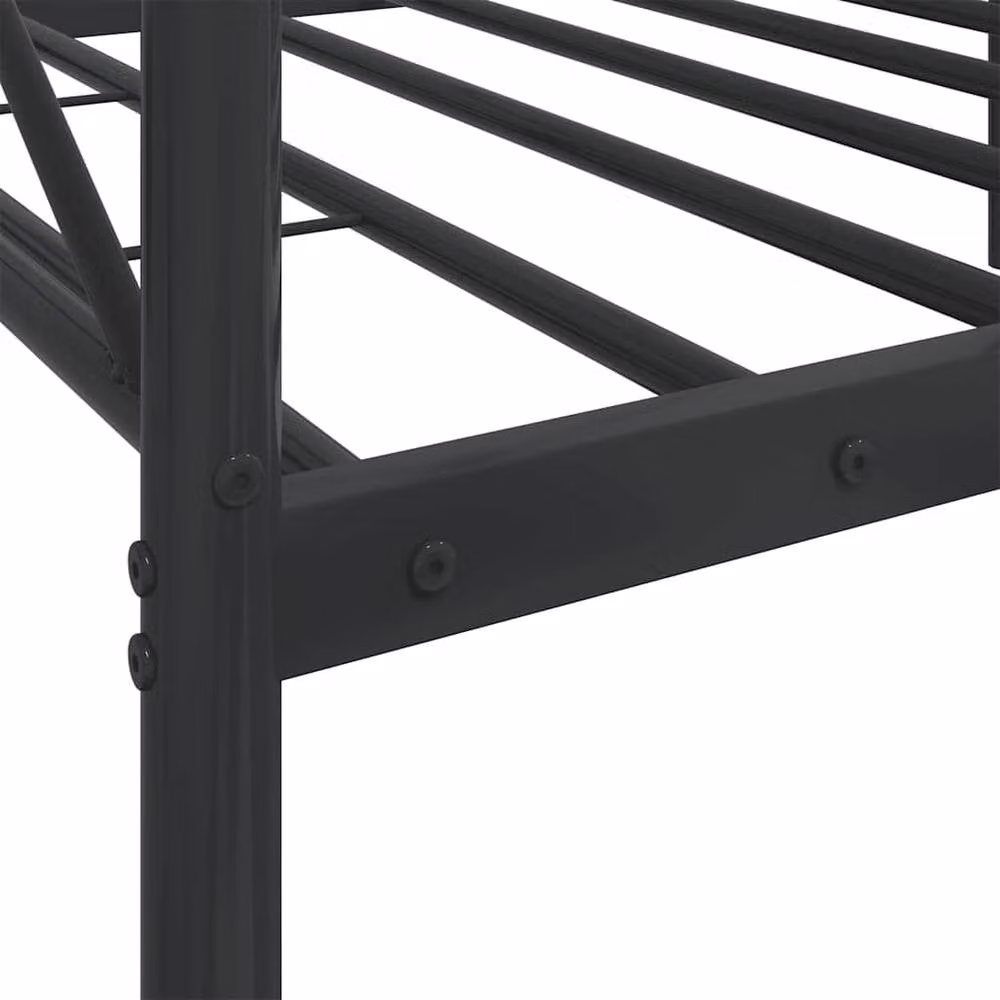 Berkfield Home Durable Metal Day Bed in Black W/D/H: 190 x 80.5 x 107 cm – 3