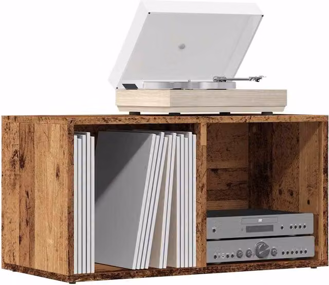 Berkfield Home LP Storage Box in Old Wood Brown, W/D/H: 69.5 x 34 x 36 cm – 1