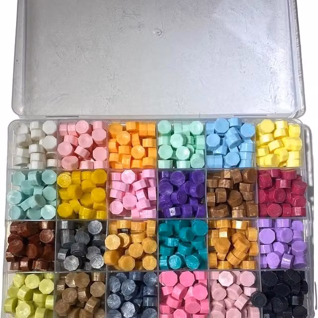 Syntego Assorted Wax Seal Beads Kit in Multicolour and Yellow