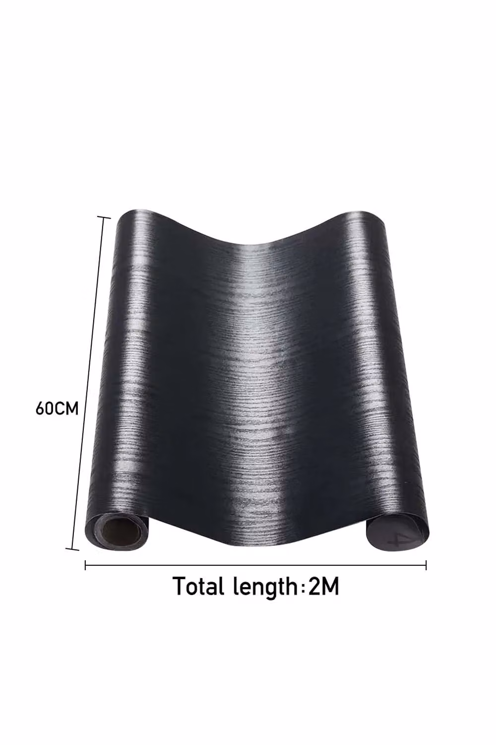 Living and Home Waterproof Self-adhesive Wallpaper Wall Sticker, Black, W: 60 cm, H: 200 cm – 2