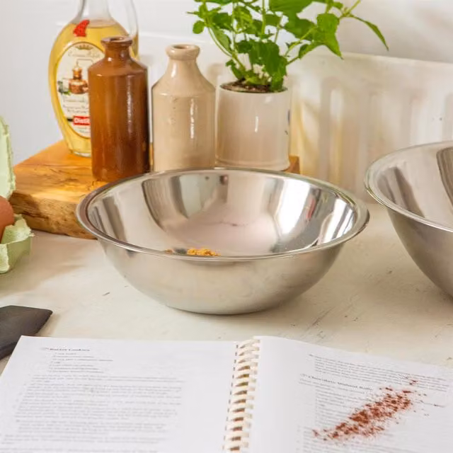 Argon Tableware Round Nesting Stainless Steel Mixing Bowl, Silver, 3.6 l