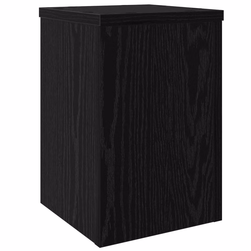 Berkfield Home Set of 2 Black Oak Plant Stands, W/D/H: 20 x 20 x 30 cm – 4