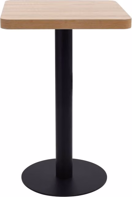 Berkfield Home Bistro Table in Light Brown, W/D/H: 50 x 50 x 75 cm – 1