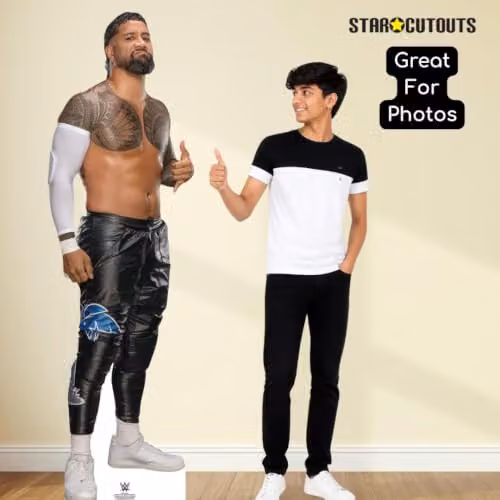 Star Cutouts SC4659 WWE Jey Uso Main Event Bloodline Lifesize Cardboard Cutout Multicolour Wrestling Party Decoration – 6