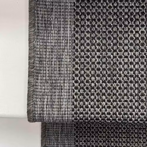 runrug Vichy Midnight Blue Indoor/Outdoor Stair Runner Rug, Reversible Flatweave Polypropylene Carpet, W: 60 cm, L: 450 cm – 4