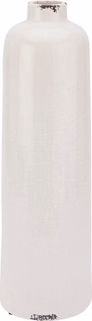 Glowrex Glazed Raine White Ceramic Tabletop Vase