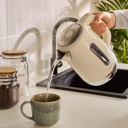 Morphy Richards Equip Stainless Steel Jug Kettle with Removable Limescale Filter, 1.7 l, Cream – 3