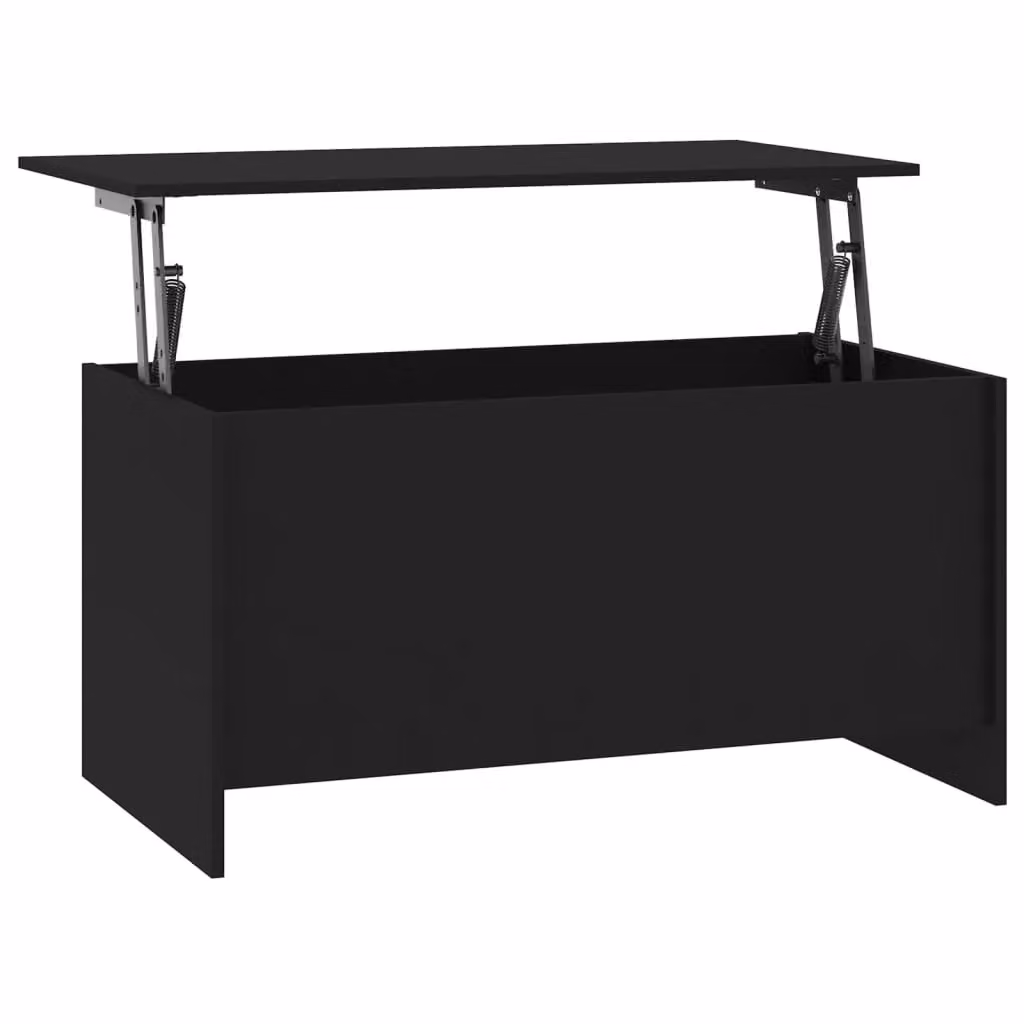 Berkfield Home Modern Black Rectangular Coffee Table with Lift Mechanism, W/D/H: 102 x 55.5 x 52.5 cm – 2