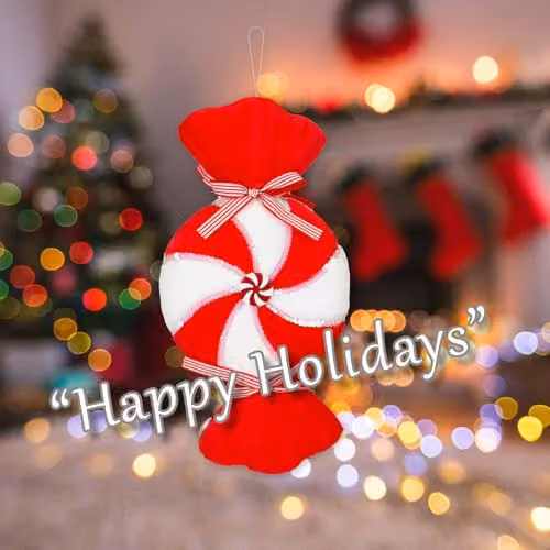 VFM e-Store Red Striped Candy Cane Christmas Tree Hanging Ornament, 40 cm – 5