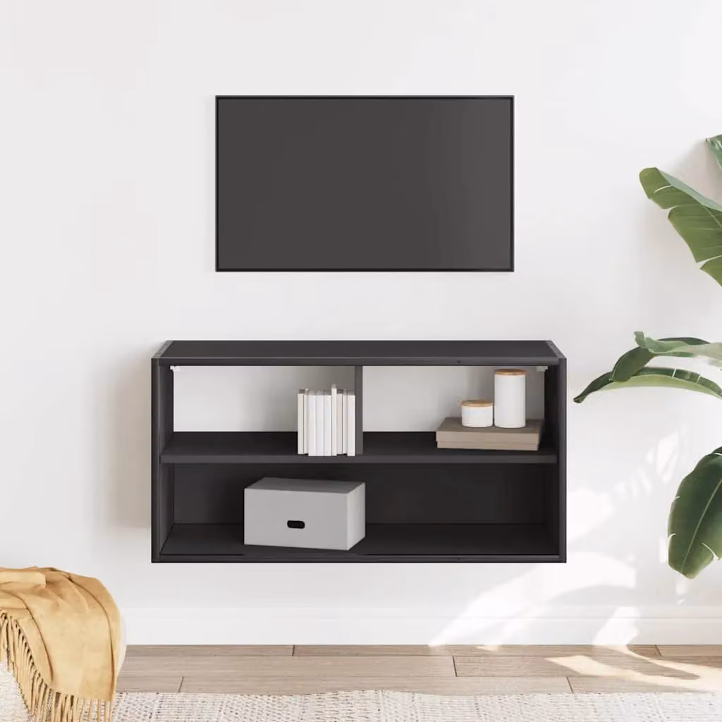 Berkfield Home Industrial TV Cabinet in Black, W/D/H: 80 x 31 x 39.5 cm – 3