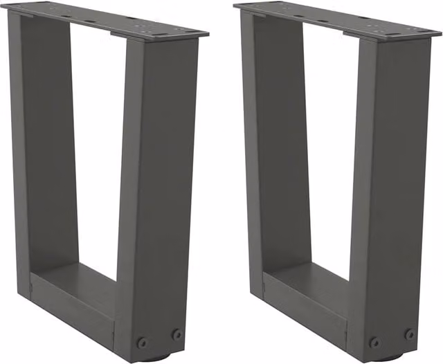 Berkfield Home V-Shape Dining Table Legs, 2 Pieces, Anthracite and Black Steel, W: 30 cm – 1