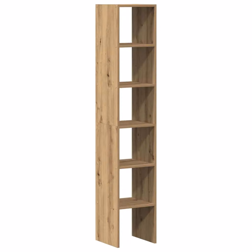 Berkfield Home Stackable Artisan Oak Bookcases, 2 Piece Set in Brown, W/D/H: 30 x 30 x 80 cm – 2