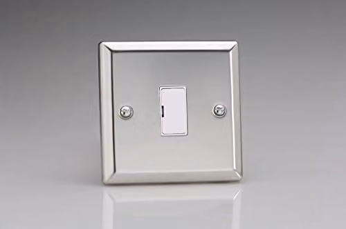 Varilight 13A Unswitched Fused Spur in Grey and Silver Mirror Chrome XC6UW – 1