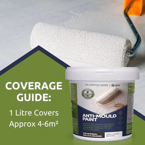 Stonecare4u Anti Mould Paint in Country Cream, 5 Litre, for Walls and Ceilings – 4