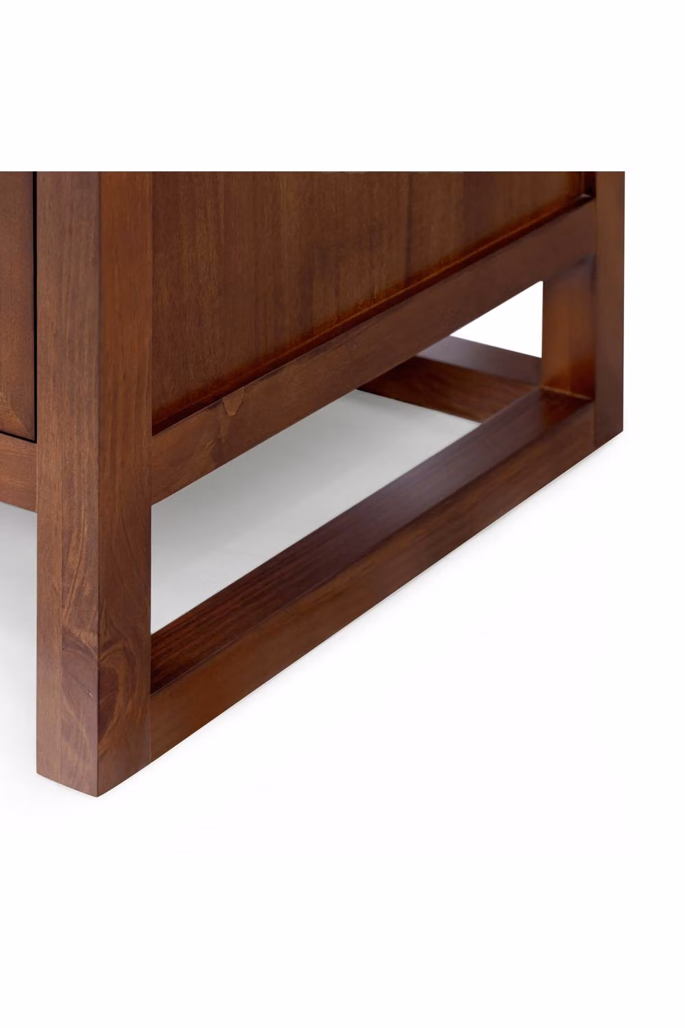 Teamson Home Hatteras 5 Drawer Bedroom Chest of Drawers with Rattan Inset Drawers, Walnut Finish, Brown, H 127 x W 45.7 x D 44 cm – 5