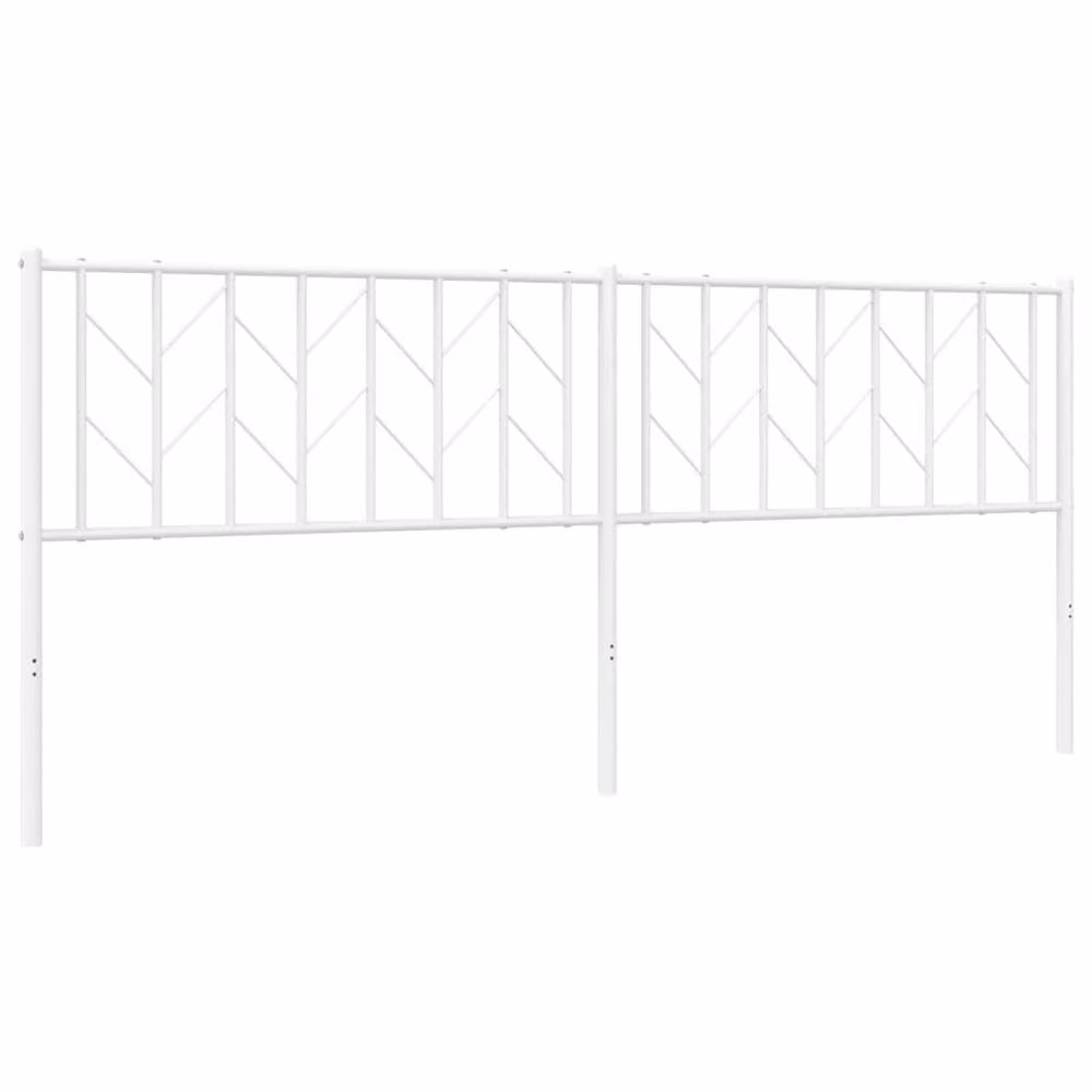 Berkfield Home Modern Matt White Metal Headboard 200 cm – 2