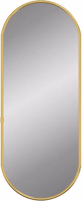 Berkfield Home Oval Wall Mirror in Gold, W: 50 cm, H: 20 cm – 1