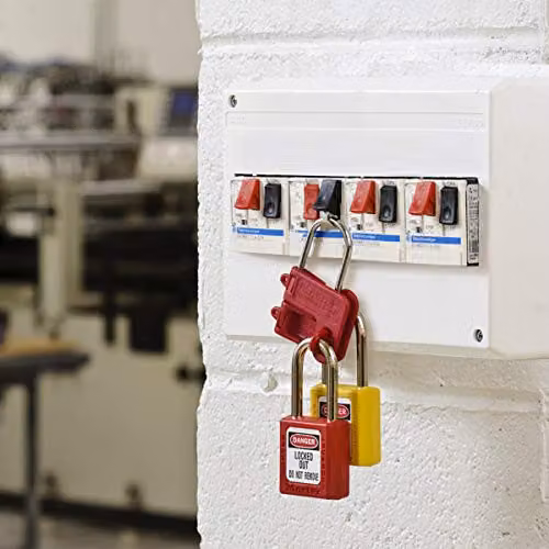 Master Lock S430 Red Steel Lockout Hasp for 2 Safety Padlocks – 2