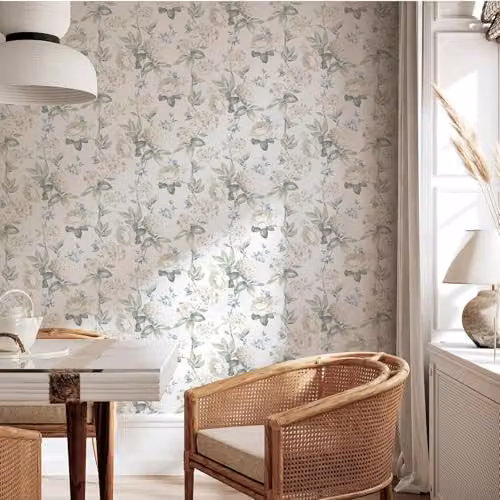 Arthouse Keeka Blue Floral Vintage Style Botanical Wallpaper – 3