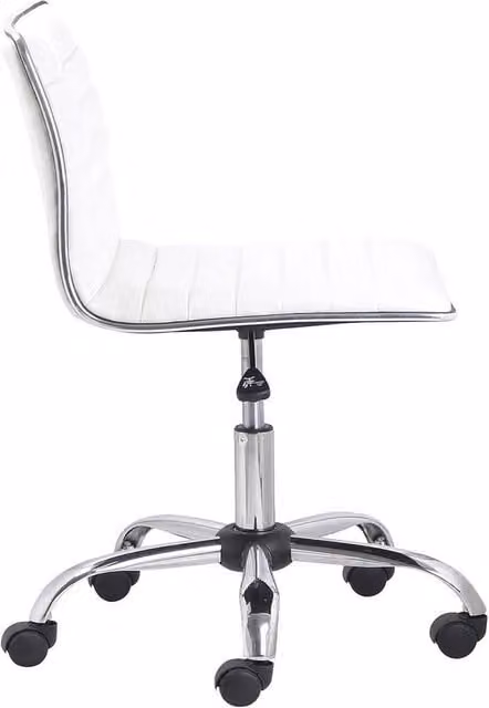 Havendro White PU Leather Adjustable Swivel Executive Office Chair