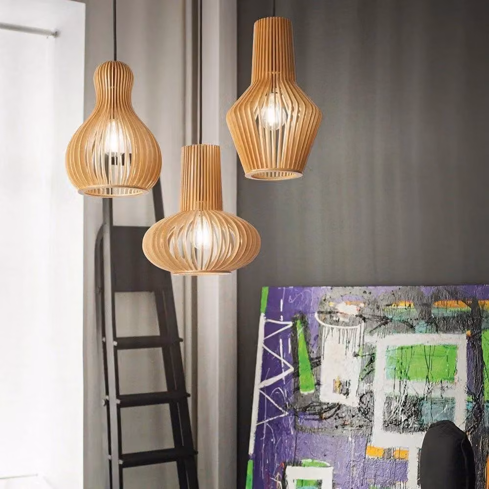 Netlighting Citrus 1 Modern Wood Ceiling Pendant Light in Brown with E27 Socket – 2