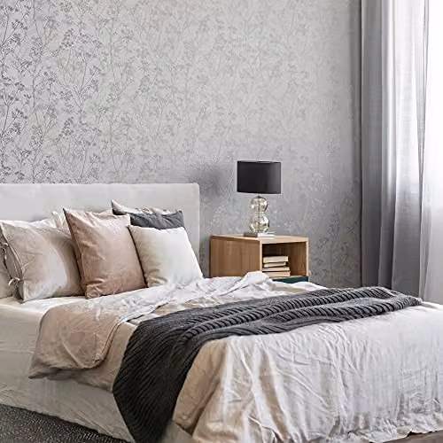 Superfresco Hedgerow Floral Grey and Gold Botanical Wallpaper, W: 52 cm, H: 1000 cm – 2