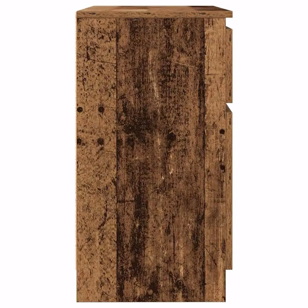 Berkfield Home Rustic Sideboard with Drawer in Brown, W/D/H: 71 x 35 x 65 cm – 4