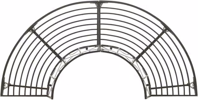 Berkfield Home Grey Steel Half Round Garden Tree Bench – 1