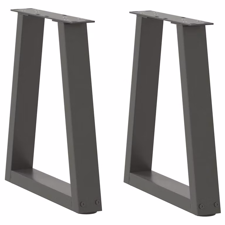 Berkfield Home V-Shape Dining Table Legs, 2 Piece Steel Set in Anthracite, W: 28 cm, H: 42-43.3 cm