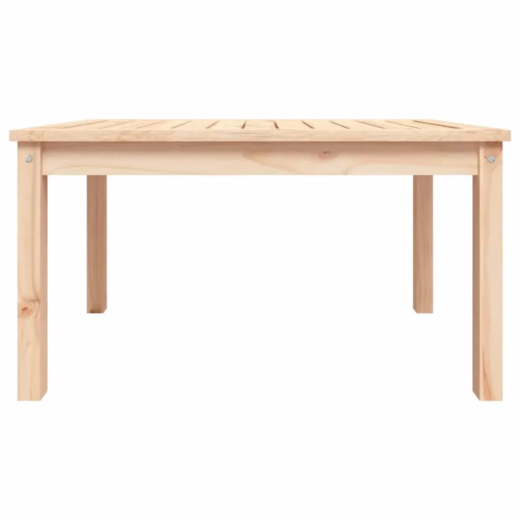Berkfield Home Rustic Solid Wood Pine Garden Table, Brown, W/D/H: 82.5 x 50.5 x 45 cm – 3