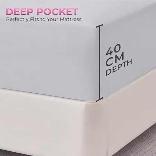 Snug City Silver Microfibre Extra Deep Fitted Sheet, Small Double, W/D/H: 120 x 200 x 40 cm – 3