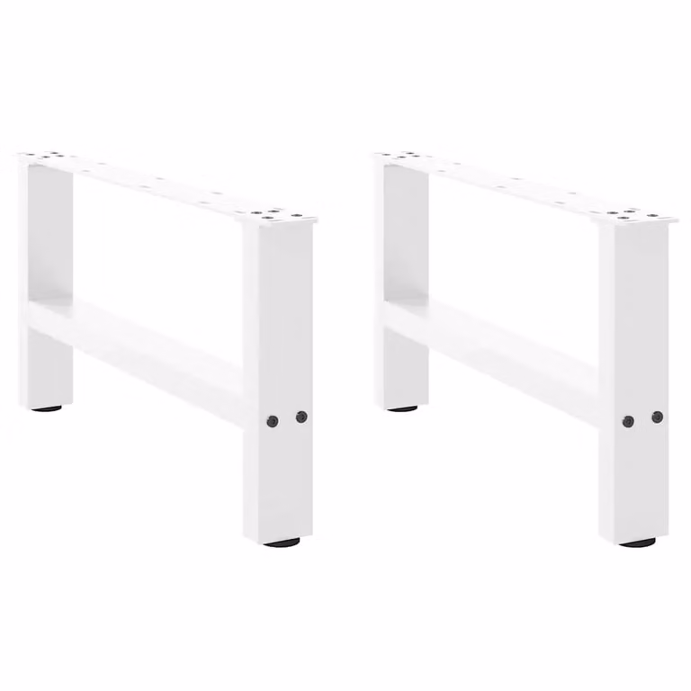 Berkfield Home White Steel Coffee Table Legs, 2 Pieces, H: 60 cm