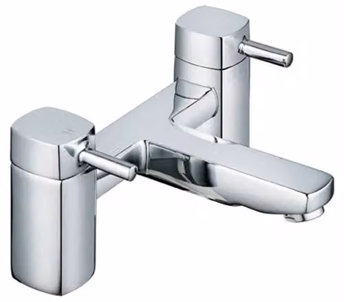 Nes Home Chrome Modern Bridge Deck Mounted Bath Filler Tap in Silver – 2
