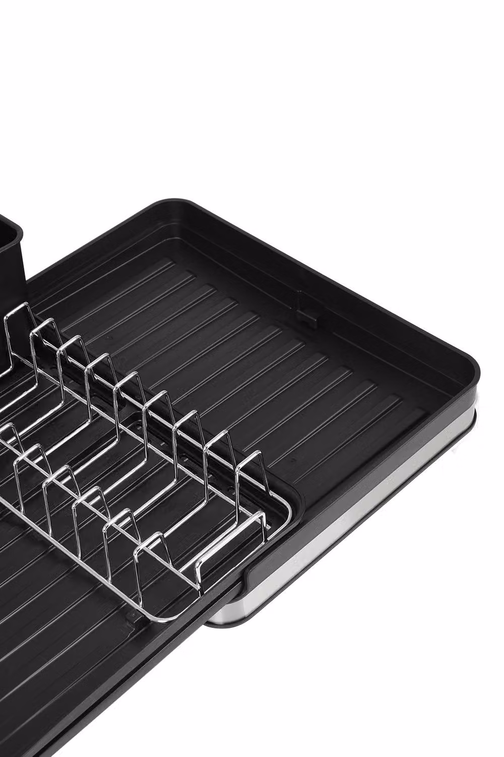 Garden Sanctuary Expandable Kitchen Dish Drainer Rack Organizer in Black – 4