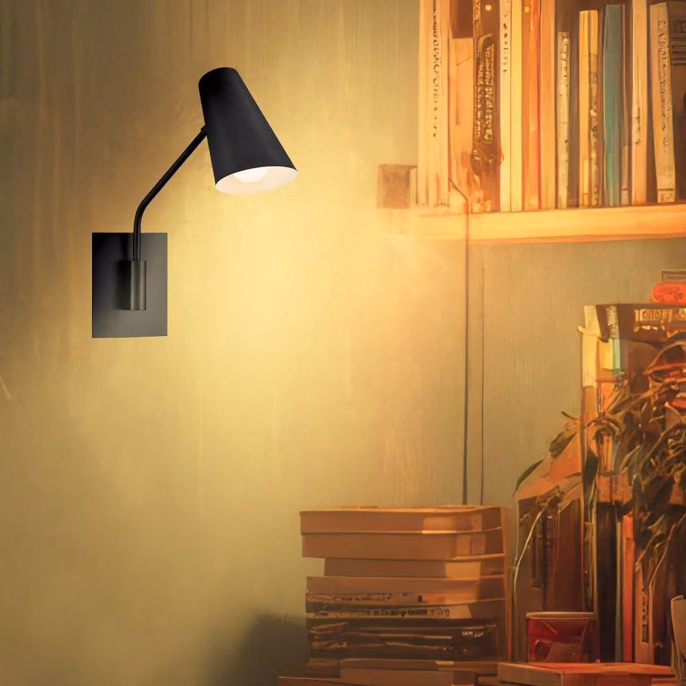 Hinkley Bray Adjustable Modern Metal Wall Light in Black – 2