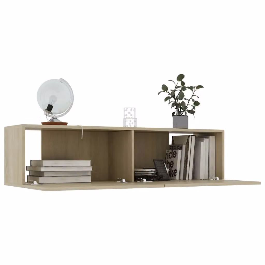 Berkfield Home Modern TV Cabinet in Sonoma Oak, W/D/H: 120 x 30 x 30 cm – 2