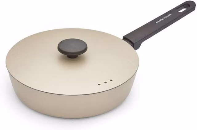 Morphy Richards Non-Stick Forged Aluminium Saute Pan, Beige, 24 cm