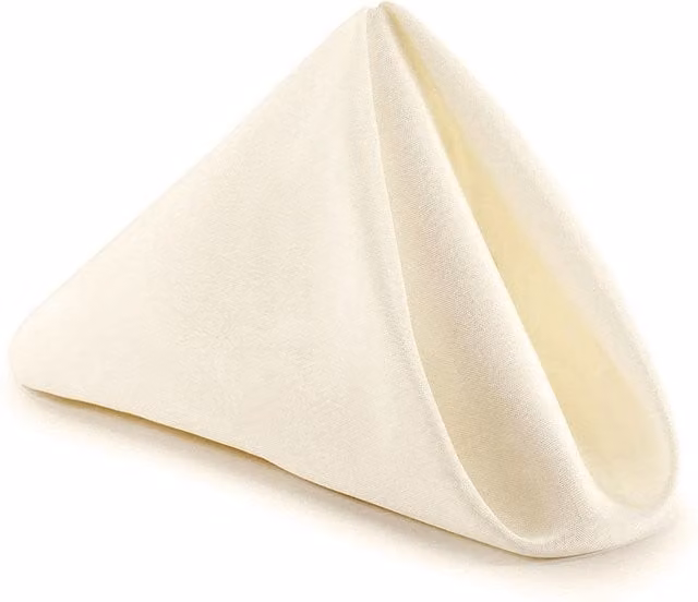 Neel Blue Reusable Polyester Table Napkins in Ivory, W/D/H: 50 x 50 x 50 cm