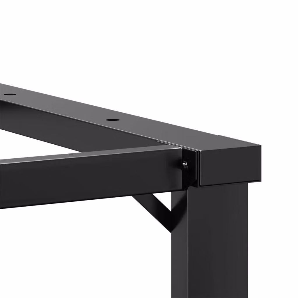 Berkfield Home O-Frame Coffee Table Legs in Black Steel, W/D/H: 50 x 40 x 38 cm – 4