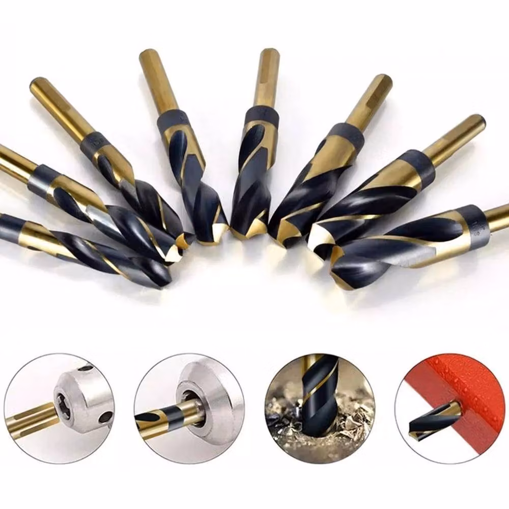 SPETLEK 8mm Cobalt HSS Steel Twist Drill with Reduced Shank in Black and Gold, W: 40 mm, H: 1000 mm – 2