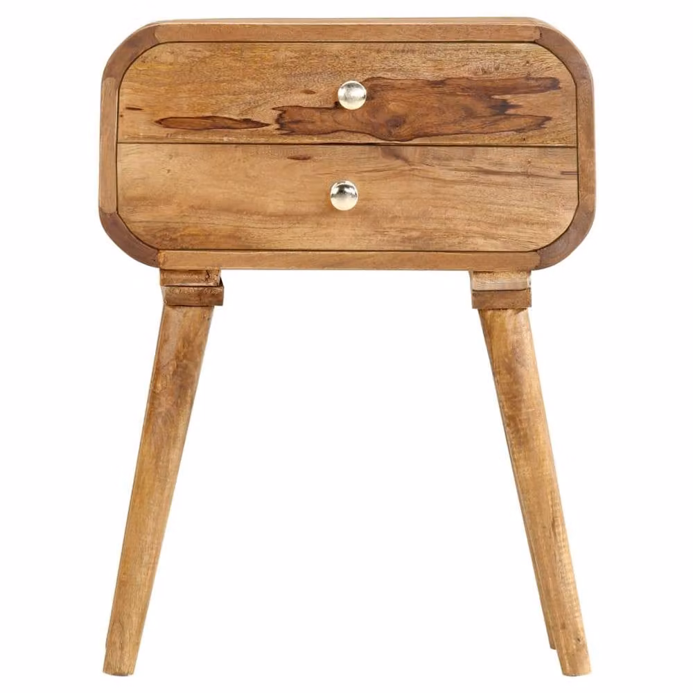 Berkfield Home Bedside Cabinet in Brown Solid Mango Wood, W/D/H: 43 x 30 x 58 cm – 2